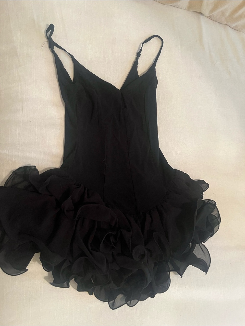Meshki Black Ruffled Mini Dress